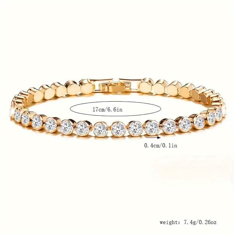 Elegant Rhinestone Tennis Bracelet