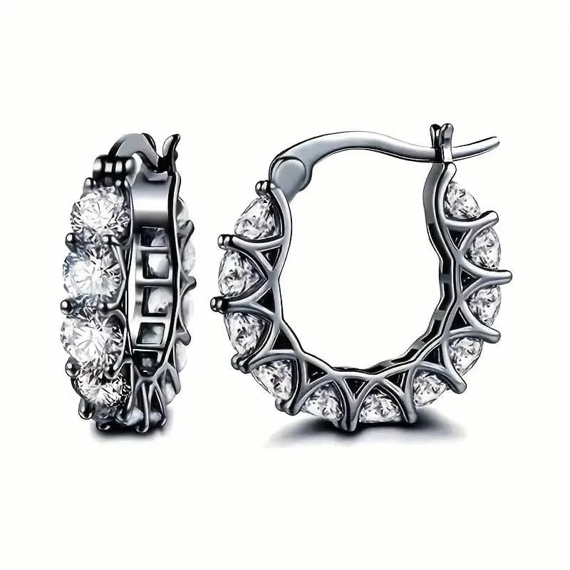 Exquisite Zirconia Hoop Earrings