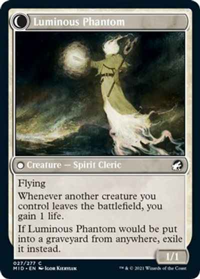 Lunarch Veteran // Luminous Phantom (MID-027) - Innistrad: Midnight Hunt: (Double Faced Transform)