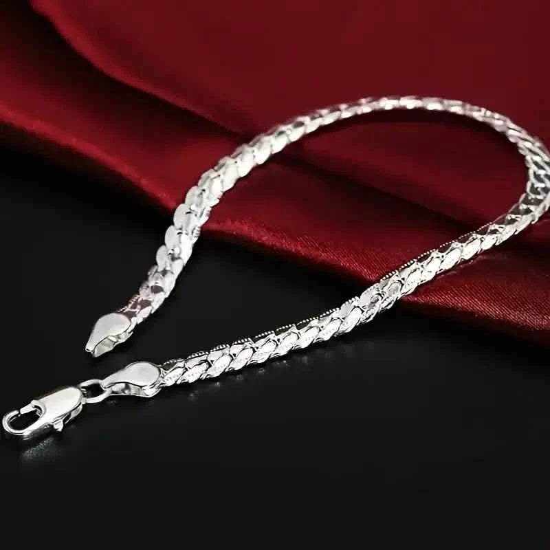 Gleaming Treasure Elegant 925 Sterling Silver Bracelet