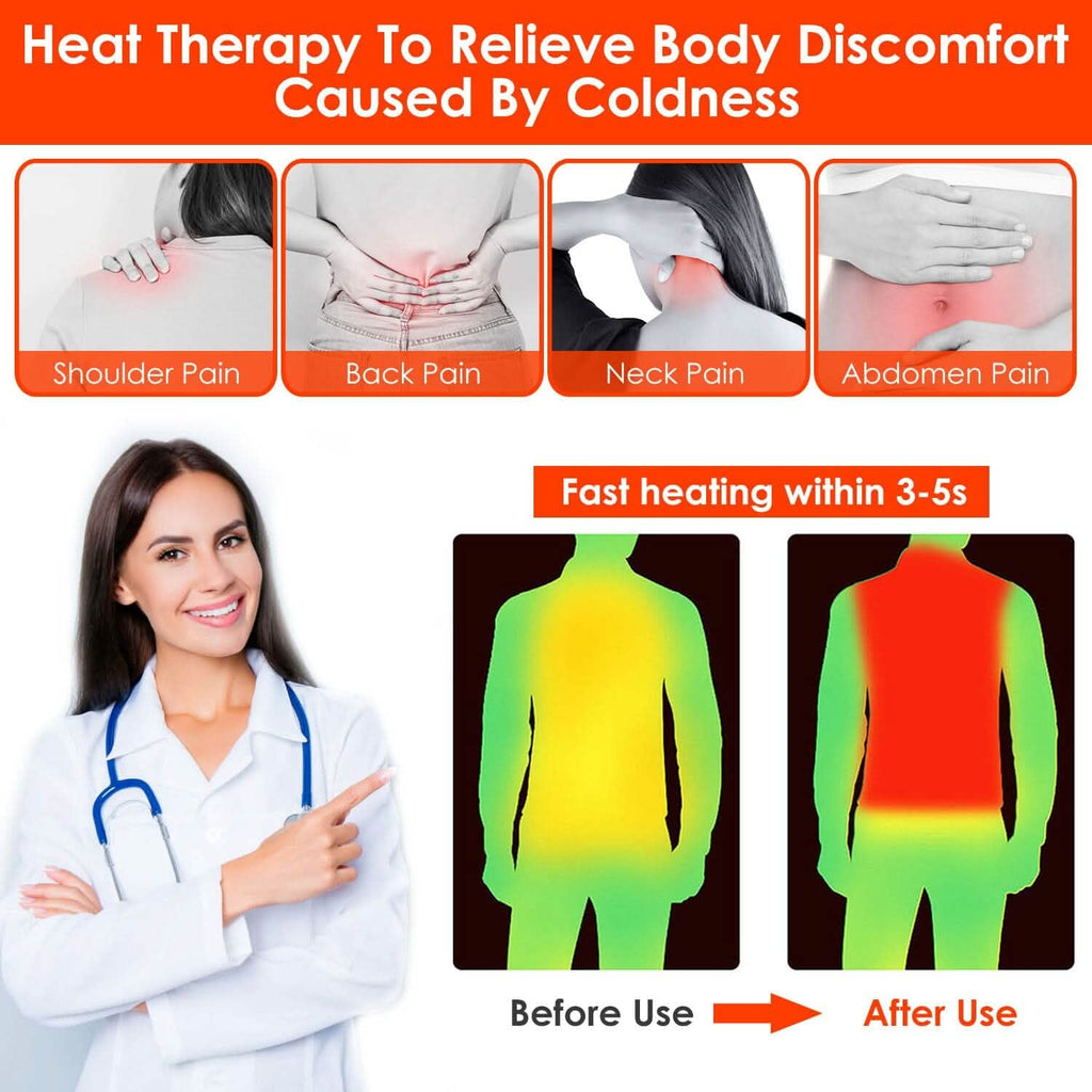 Heated Vest Electric USB Jacket with 3 Temperature Levels