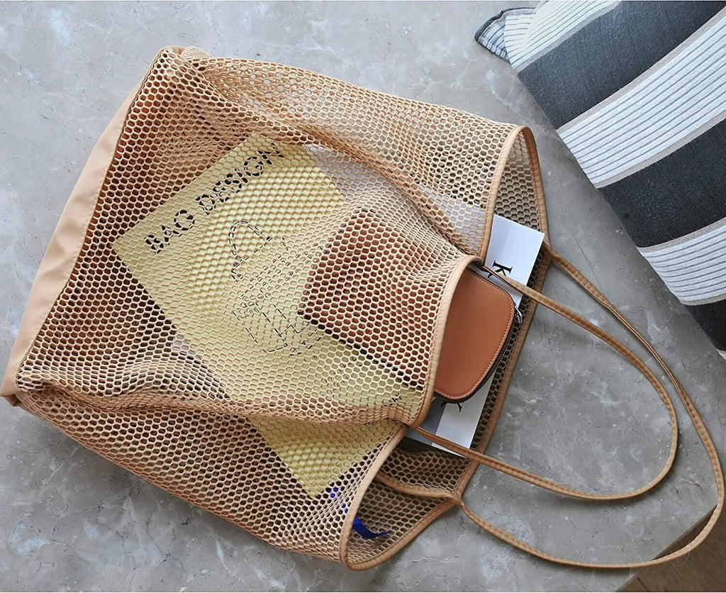 HOXIS Mesh Beach Tote Women's Shoulder Bag
