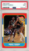 Graded 1986 Fleer Robert Parrish #84 Basketball Card PSA 9 Mint