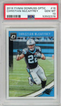 Graded 2018 Panini Donruss Optic Christian McCaffrey #16 Football Card PSA 10 Gem Mint