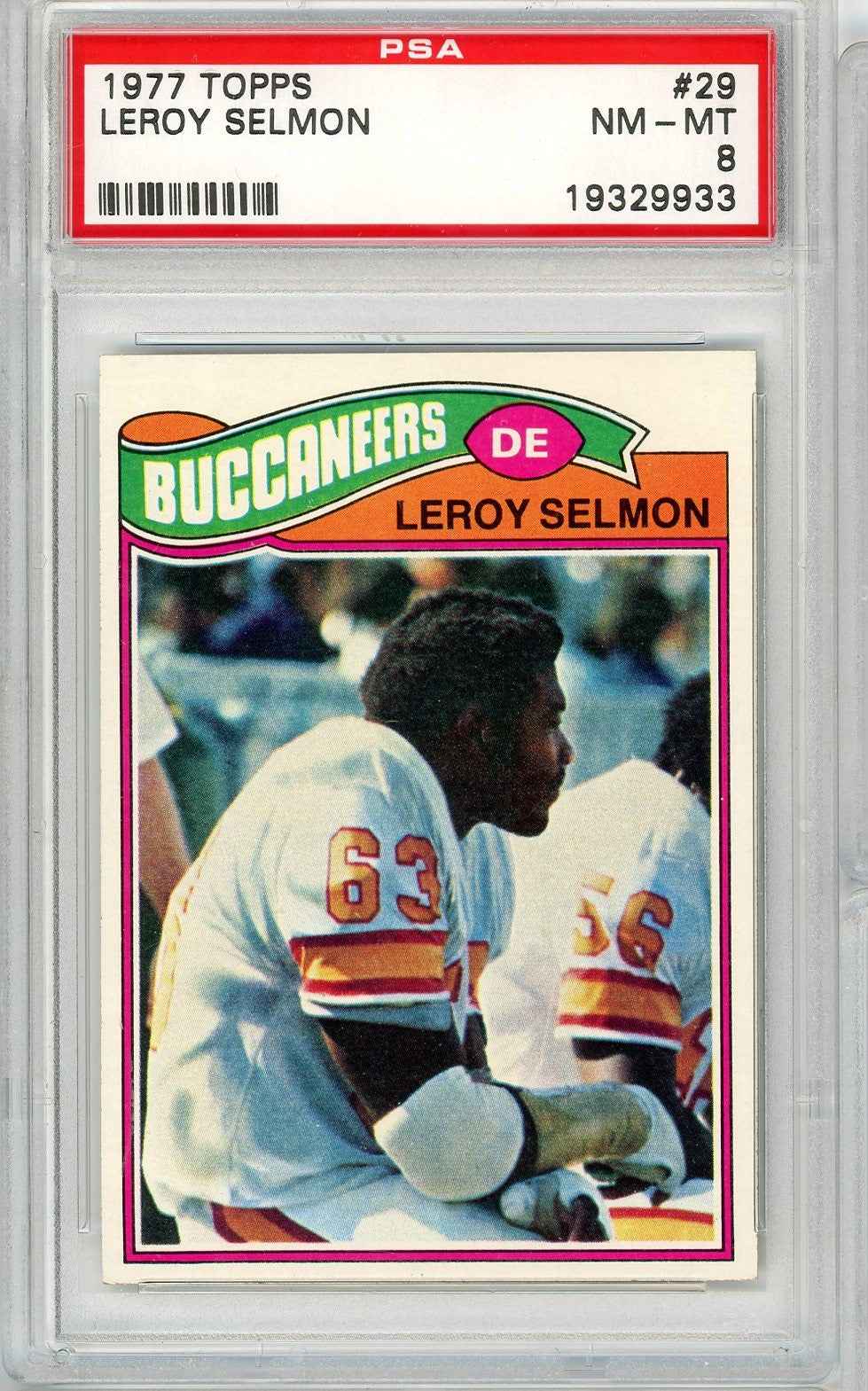 Graded 1977 Topps Leroy Lee Roy Selmon #29 Rookie RC Football Card PSA 8 NM-MT