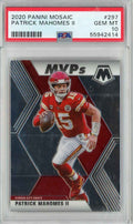 Graded 2020 Panini Mosaic Patrick Mahomes II #297 Football Card PSA 10 Gem Mint