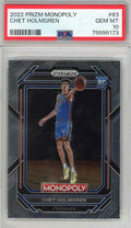 Graded 2022 Panini Prizm Monopoly Chet Holmgren #63 Rookie RC Basketball Card PSA 10 Gem Mint