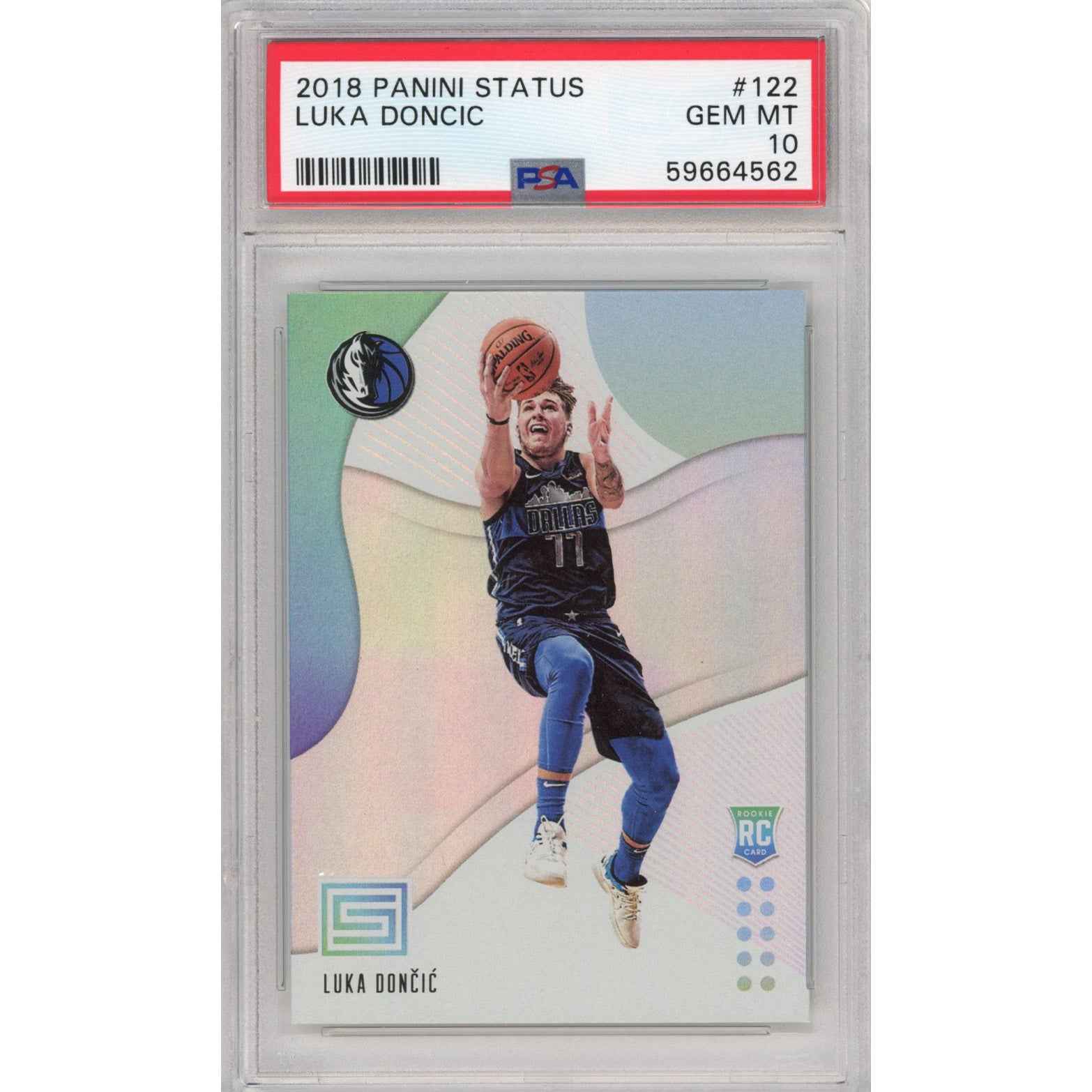 Graded 2018-19 Panini Status Luka Doncic #122 Rookie RC Basketball Card PSA 10 Gem Mint