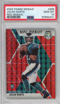 Graded 2020 Panini Mosaic Jalen Hurts #265 Red Rookie RC Football Card PSA 10 Gem Mint