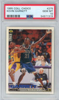 Graded 1995-96 Upper Deck UD Collector's Choice Kevin Garnett #275 Rookie RC Basketball Card PSA 10 Gem Mint