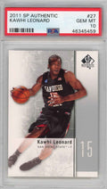 Graded 2011-12 Upper Deck UD SP Authentic Kawhi Leonard #27 Rookie RC Basketball Card PSA 10 Gem Mint