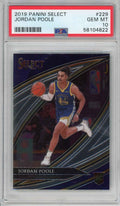 Graded 2019-20 Panini Select Jordan Poole #229 Courtside Rookie RC Basketball Card PSA 10 Gem Mint