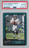 Graded 2020 Panini Playbook Jalen Hurts #112 Rookie RC Football Card PSA 10 Gem Mint