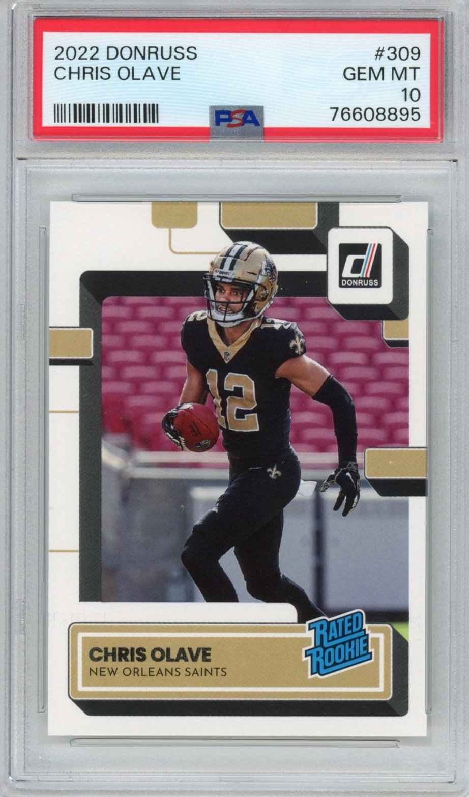 Graded 2022 Panini Donruss Chris Olave #309 Rookie RC Football Card PSA 10 Gem Mint