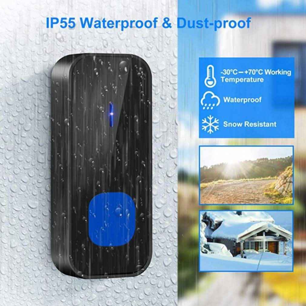 IP55 Waterproof Multi-Melody Wireless Doorbell Rings