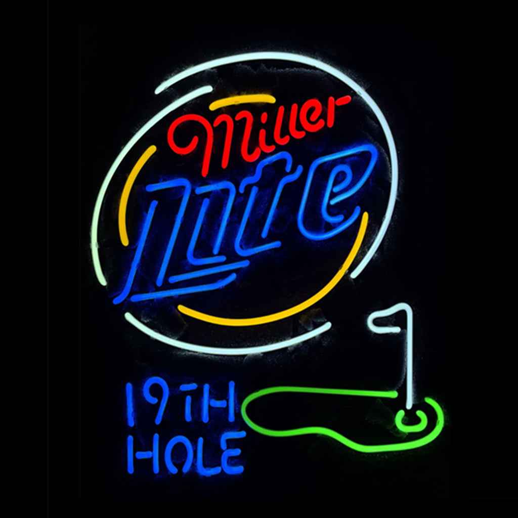 Miller Lite 19th Hole Golf Neon Signs Light