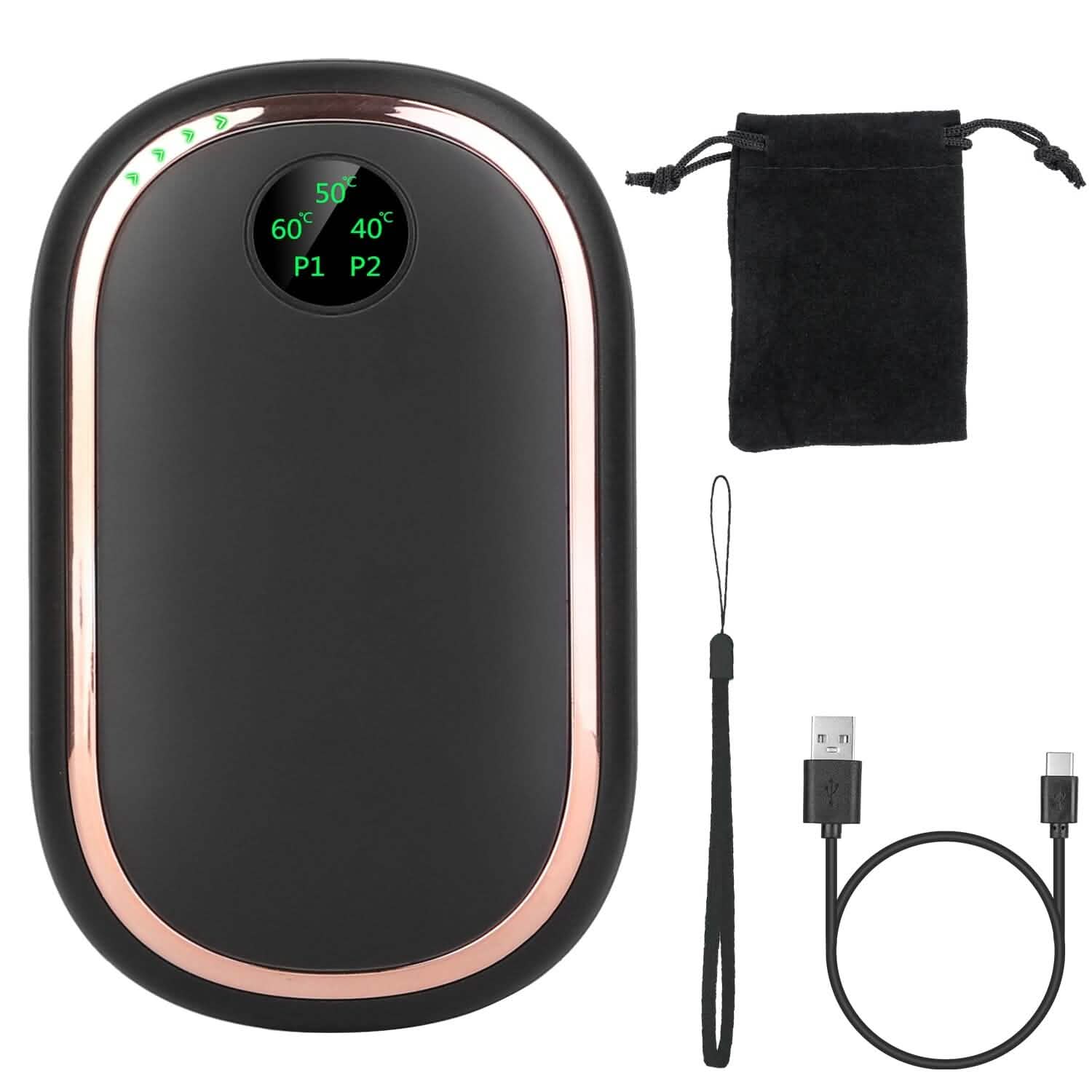 Rechargeable Hand Heater Pocket Warmer Power Bank with Digital Display