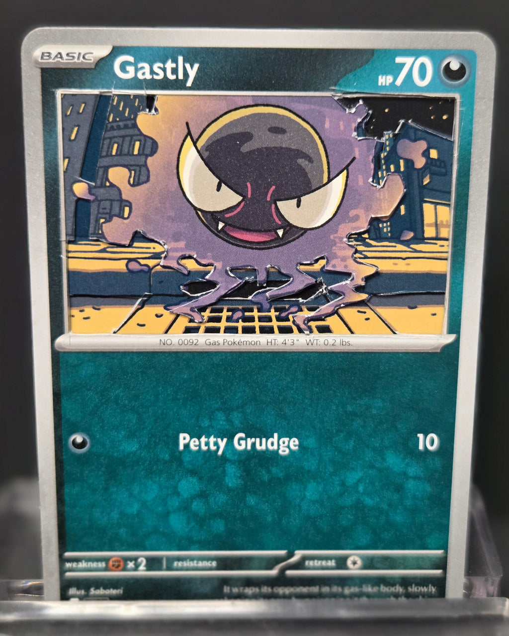 Custom 3D Cut Pokémon Cards - Gastly