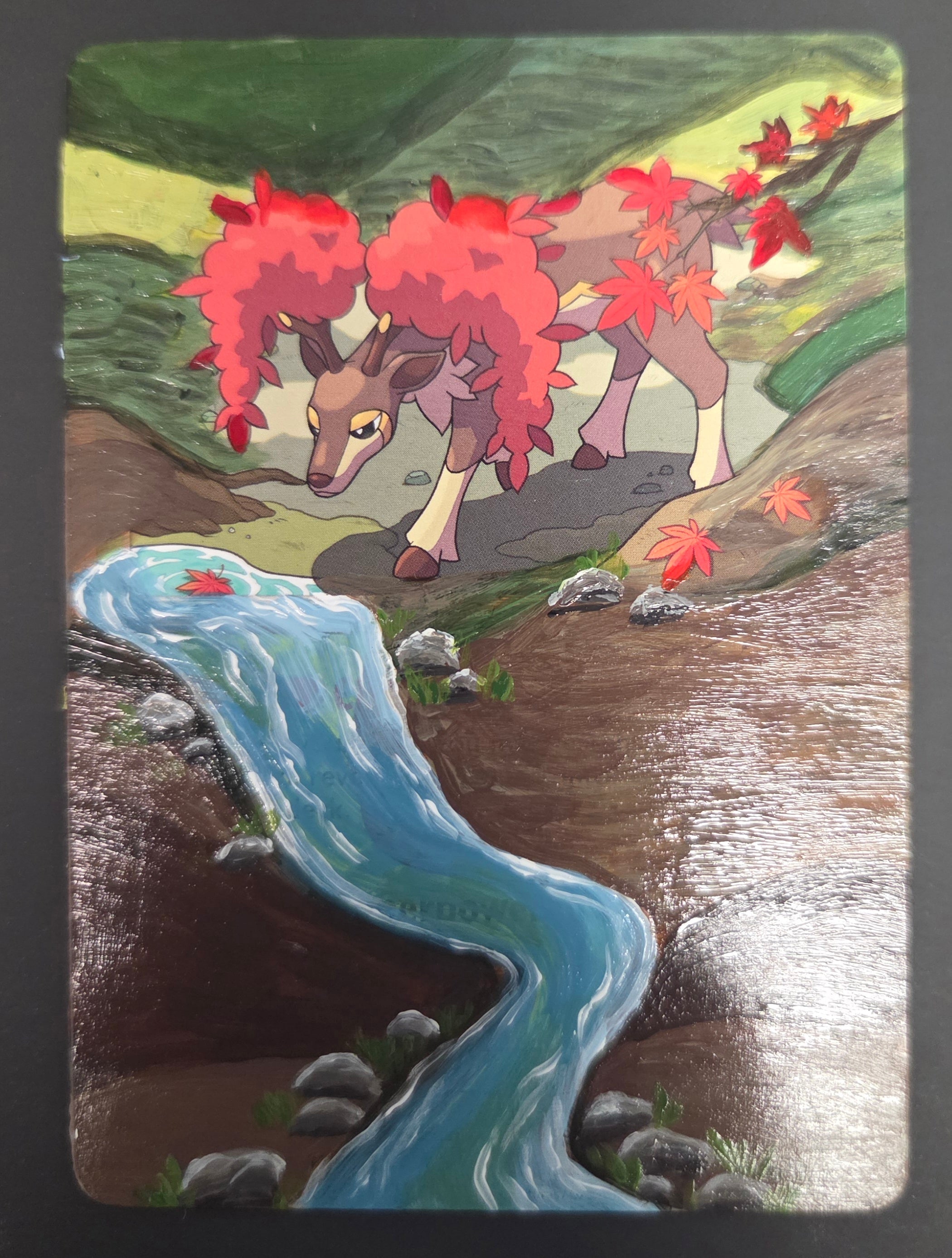 Custom Painted Swasbuck Pokemon Card