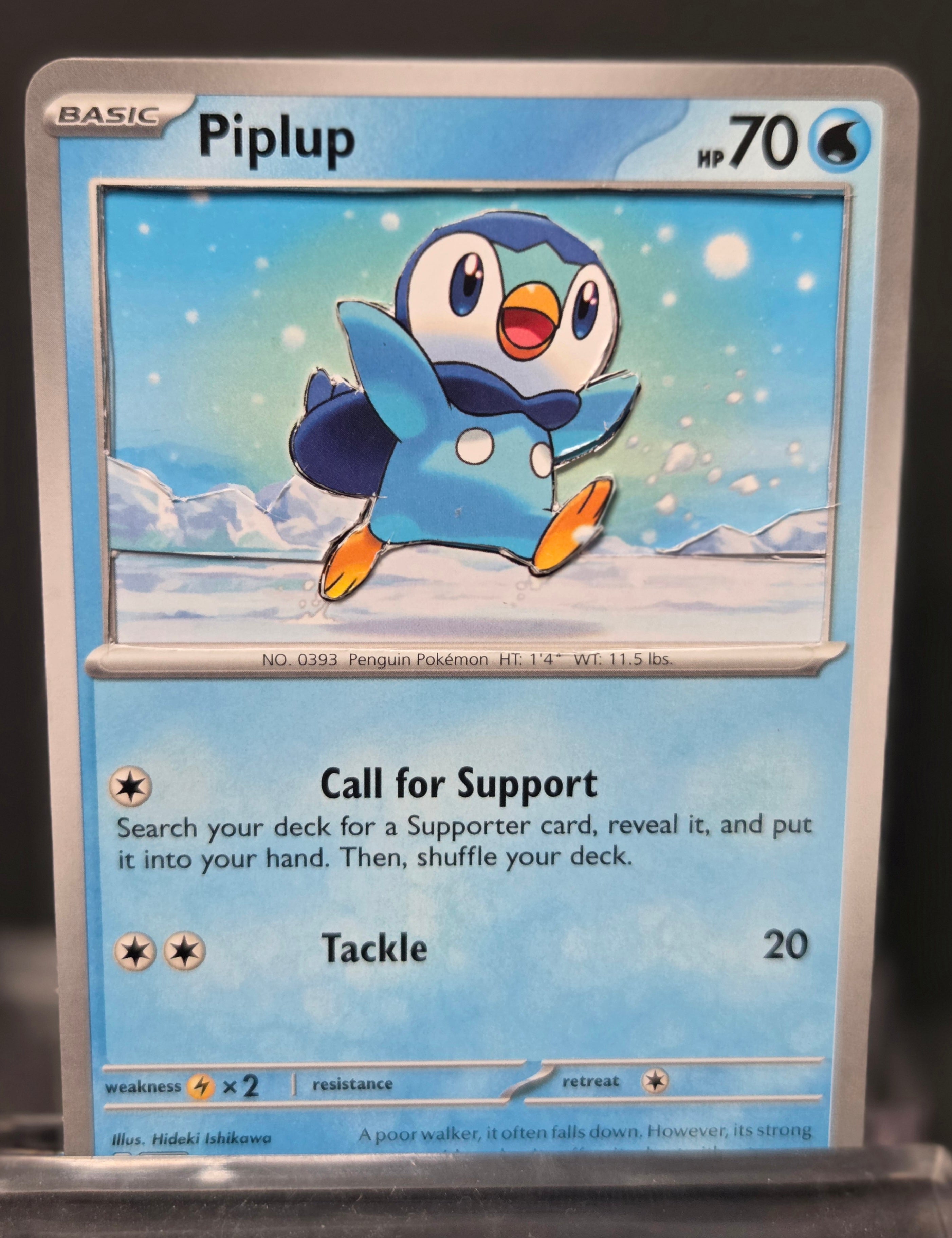 Custom 3D Cut Pokémon Cards - Piplup