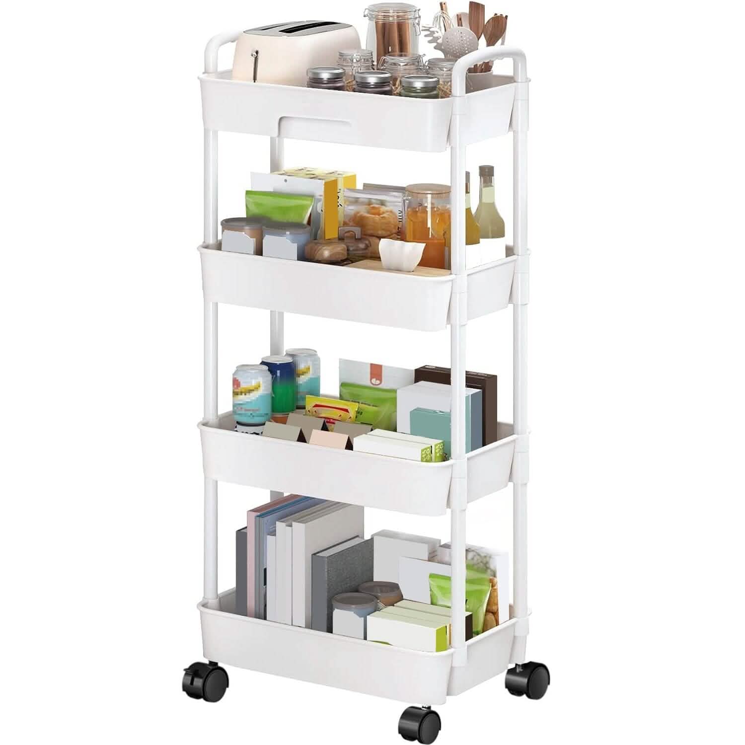Rolling Utility Cart with Drawer