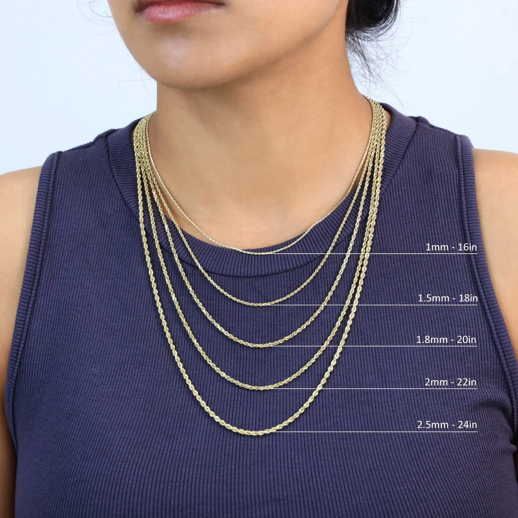 Rope Chain in Yellow Gold - 10mm