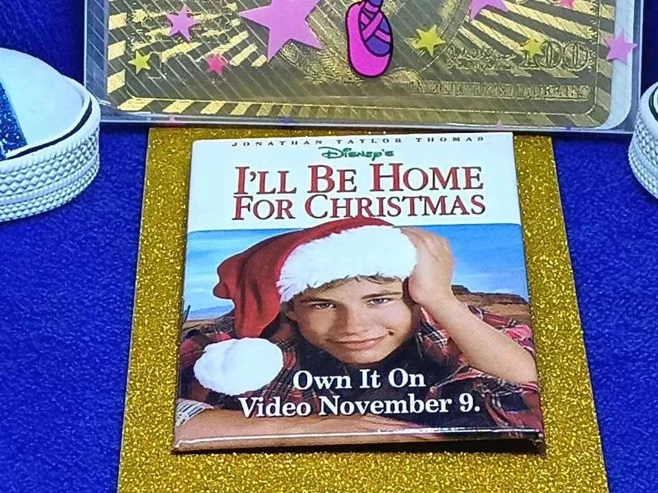 1998 Jonathan Taylor Thomas 'I'll Be Home for Christmas' Promo Pin | Original 90s Collectible - Pins & Enamel | 99RedCoins