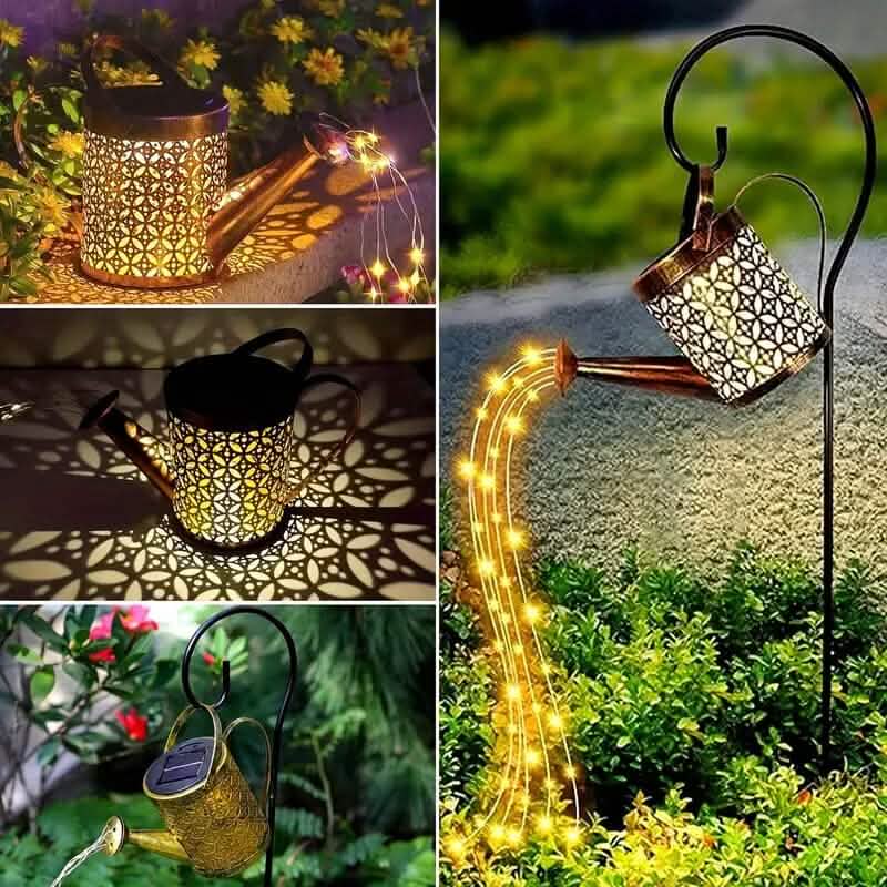 Solar LED Watering Can String Lights