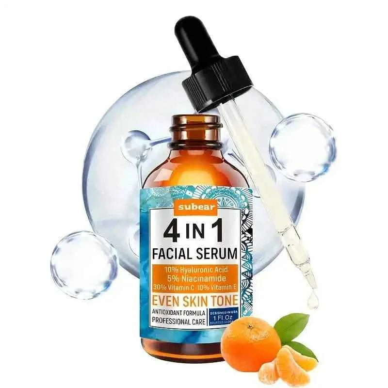 Subear 4-In-1 Facial Serum - Hydrates, Repairs, and Rejuvenates Skin with Hyaluronic Acid