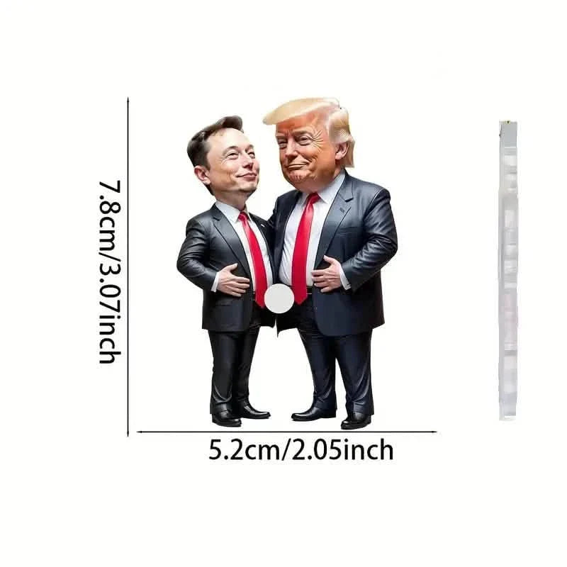Trump & Musk Acrylic Hanging Ornament