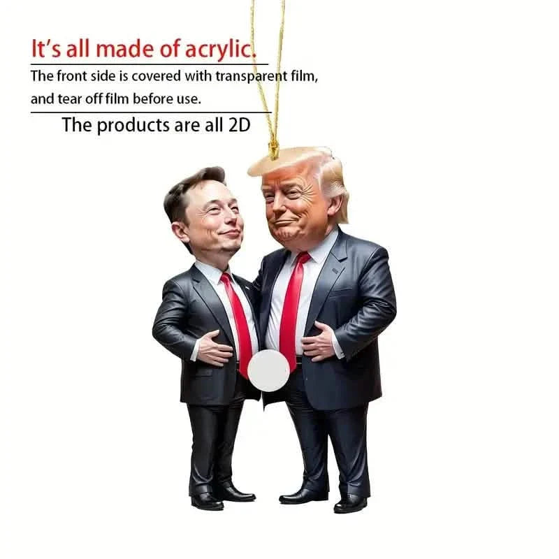 Trump & Musk Acrylic Hanging Ornament