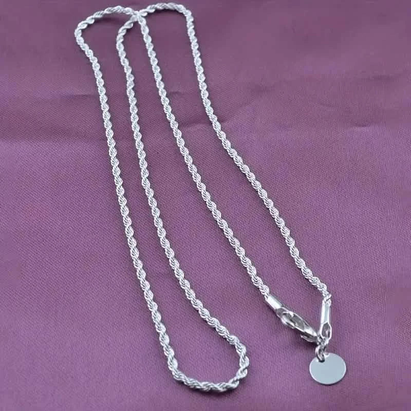 Twist Rope Chain Necklace Women's Jewelry Accessory