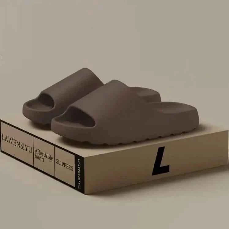 Unisex Soft Slippers, Comfortable Indoor/Outdoor Slide Sandals, Non-slip Textured Design Footwear