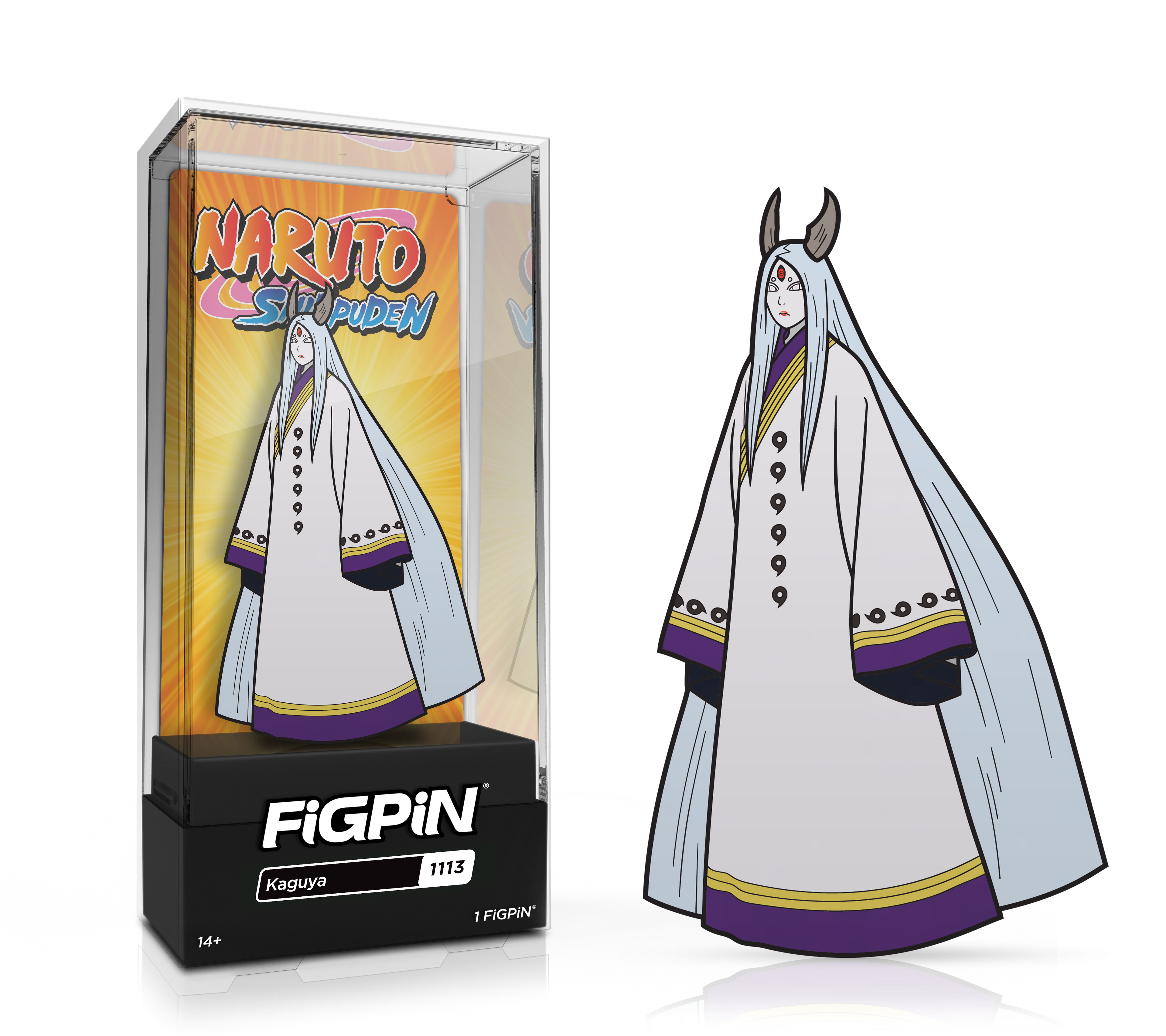 FiGPiN Anime: Naruto - Kaguya (1113) 3-Inch Enamel Pin (Mighty Collector Bundle)