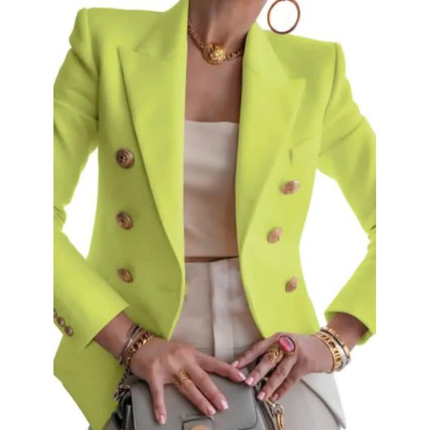 Women's Blazer Solid Color Vintage Style Casual Long Sleeve Coat
