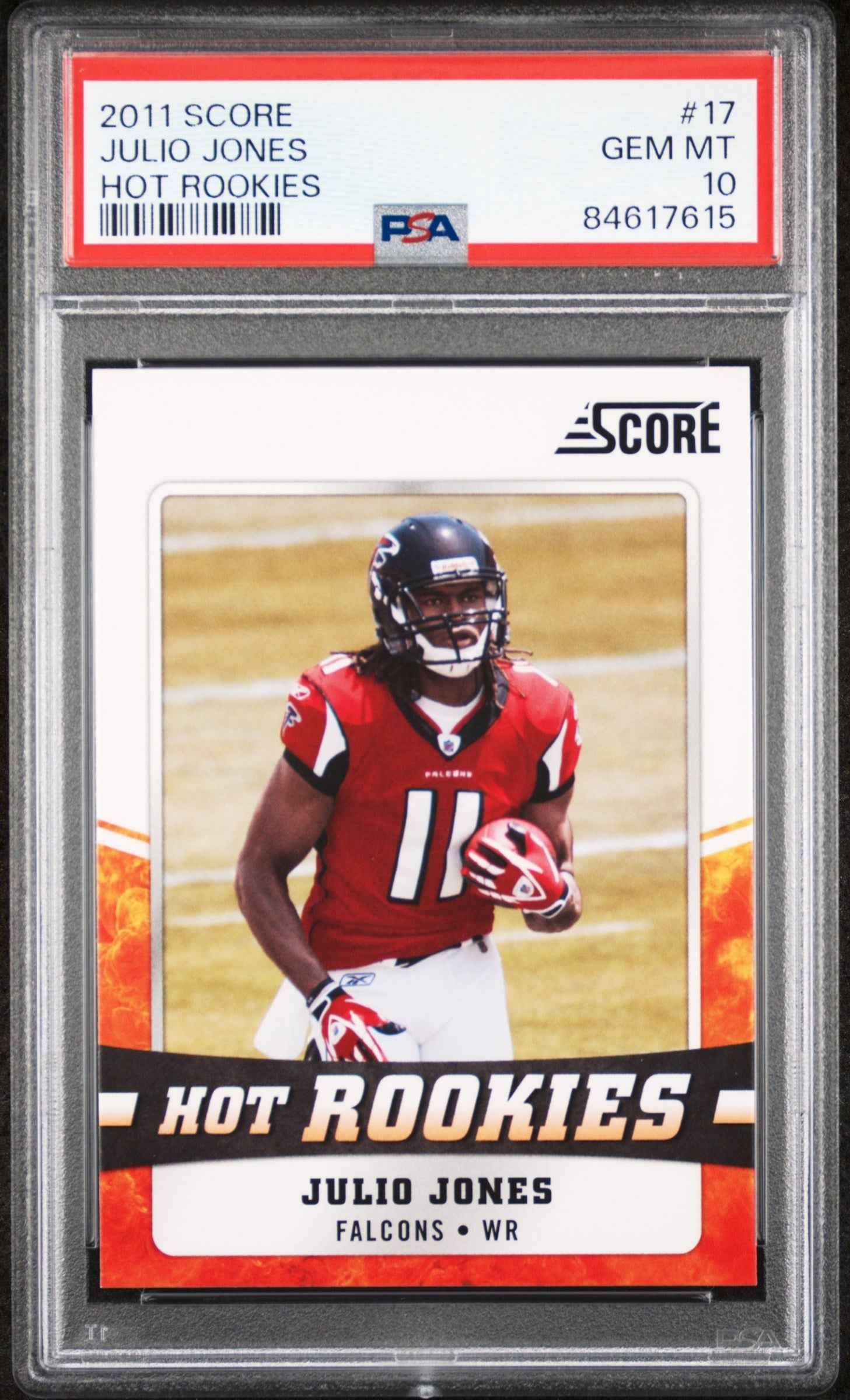 Graded 2011 Panini Score Julio Jones #17 Hot Rookies Rookie RC Football Card PSA 10 Gem Mint